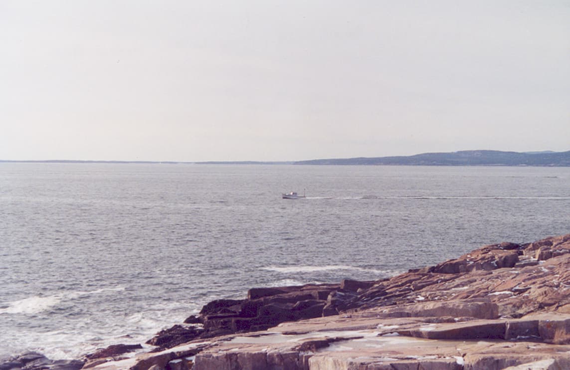 Maine lobster fishing boat at Winter Harbor